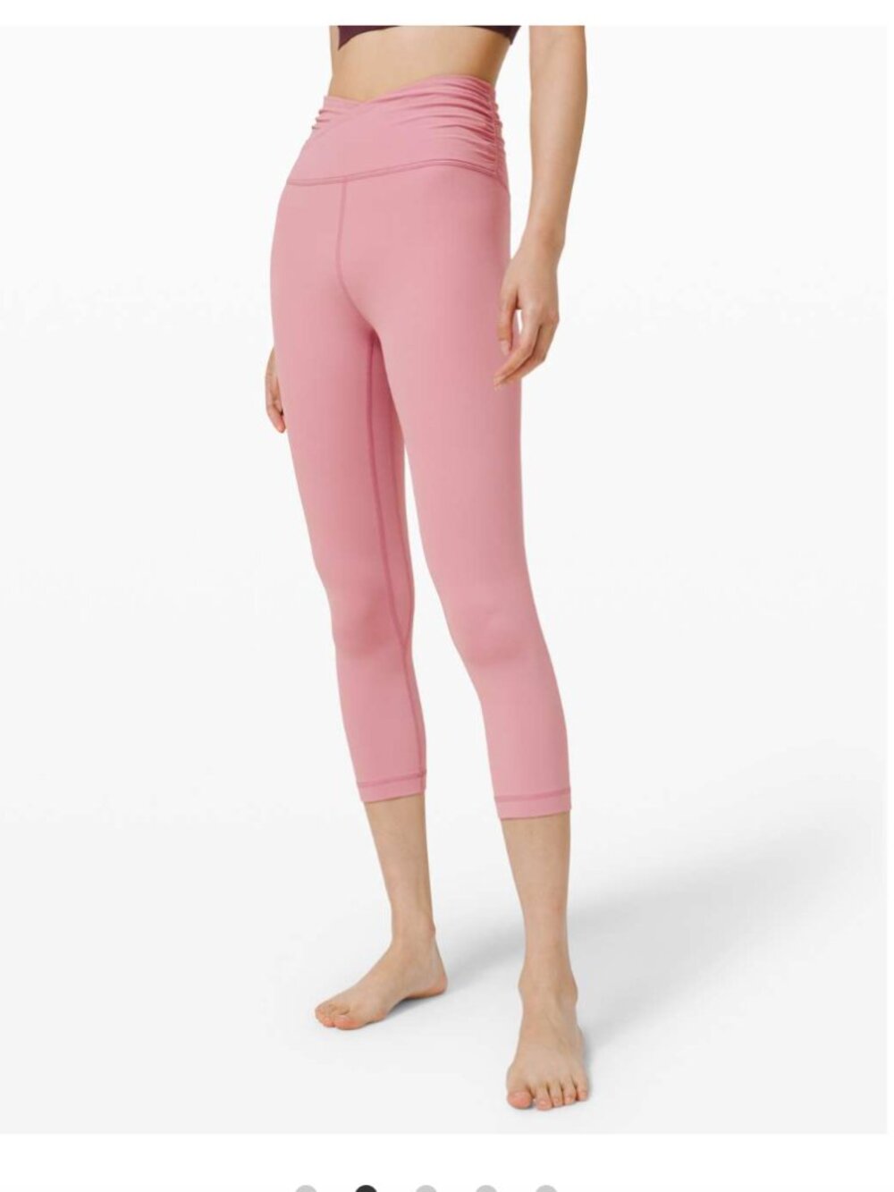 Lululemon Align Crop 21" *Cross Waist Pink Taupe leggings 12 - Picture 1 of 6